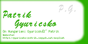 patrik gyuricsko business card